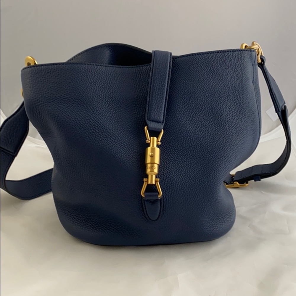 Gucci Jackie Soft Bucket Bag Navy blue